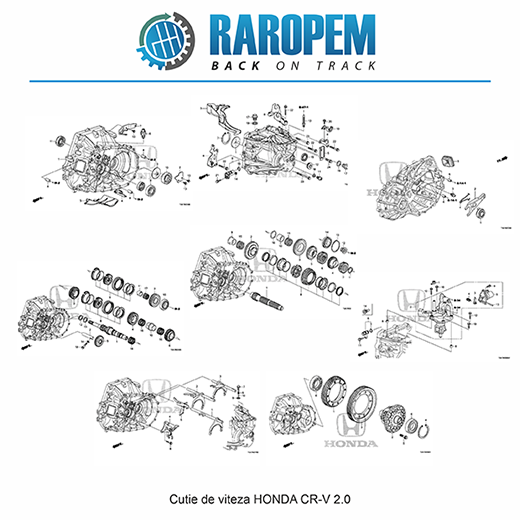 desen tehnic cutie viteza HONDA CR V 2.0